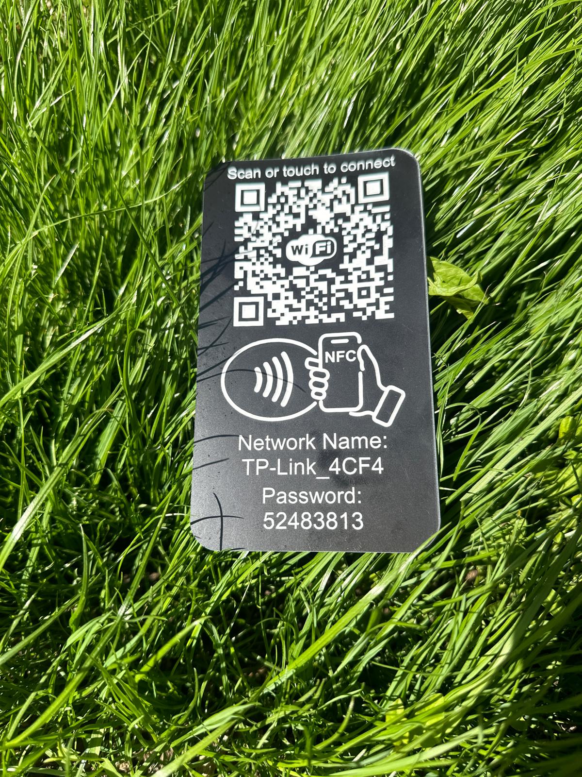 Placuta conectare WIFI cu NFC si QR Black